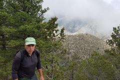Jim Geiger admiring the view from Guadalupe Peak